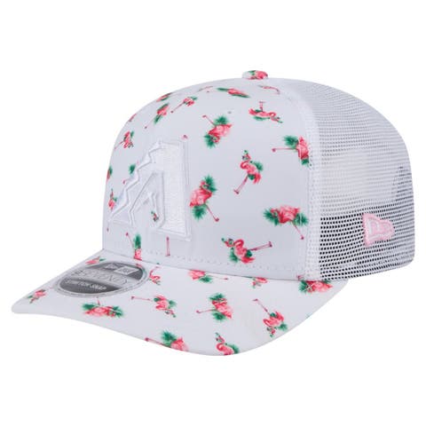 Men's New Era  White Arizona Diamondbacks Flamingo Mesh Back 9SEVENTY Stretch-Snap Hat