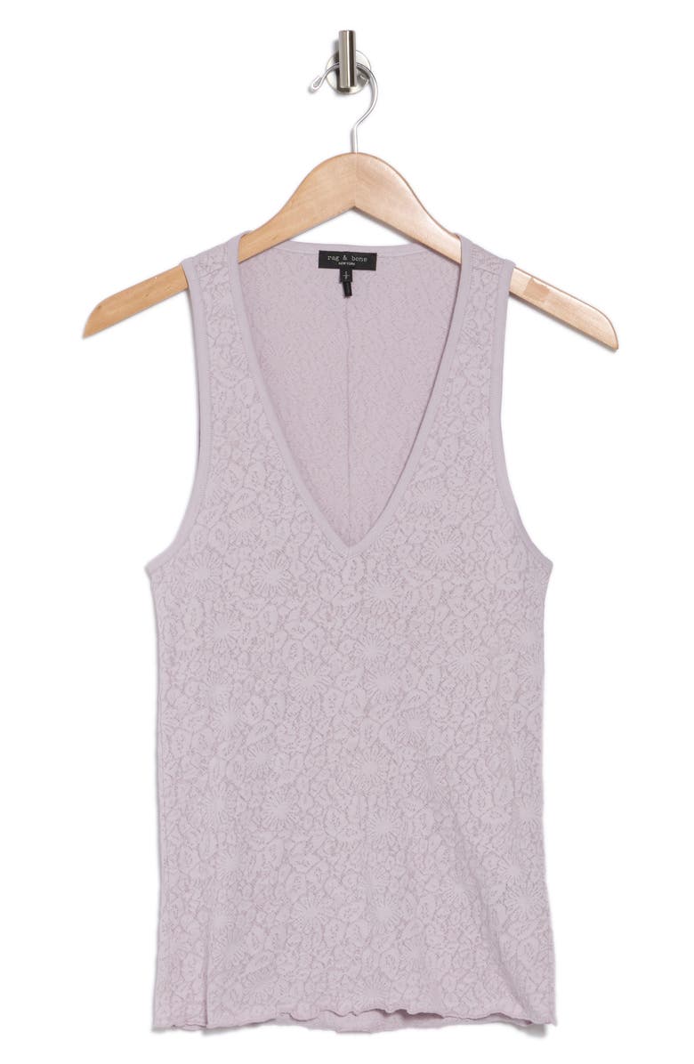 rag & bone Gemma Jacquard Knit Tank, Alternate, color, Lilac