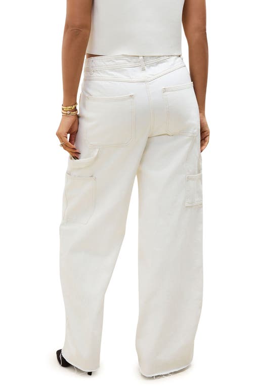 Next Raw Hem Wide Leg Carpenter Jeans