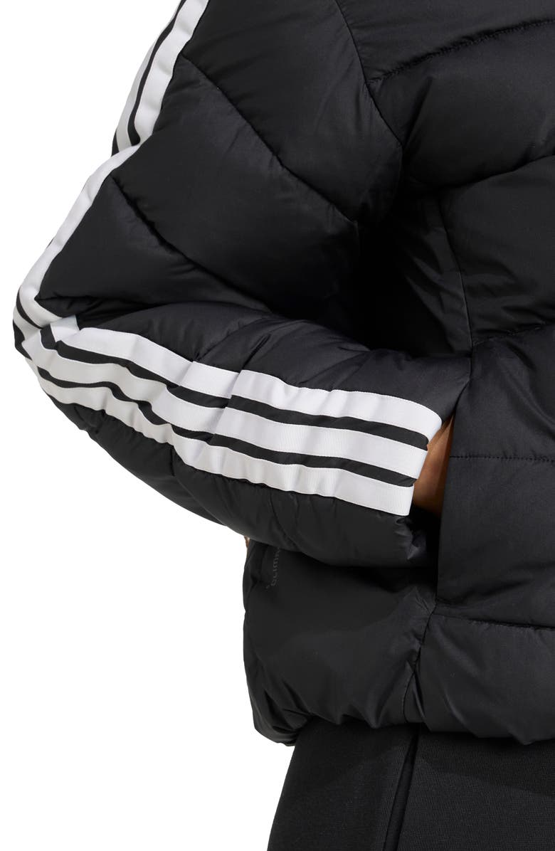 adidas CLIMAWARM 3-Stripes Puffer Jacket, Alternate, color, Black