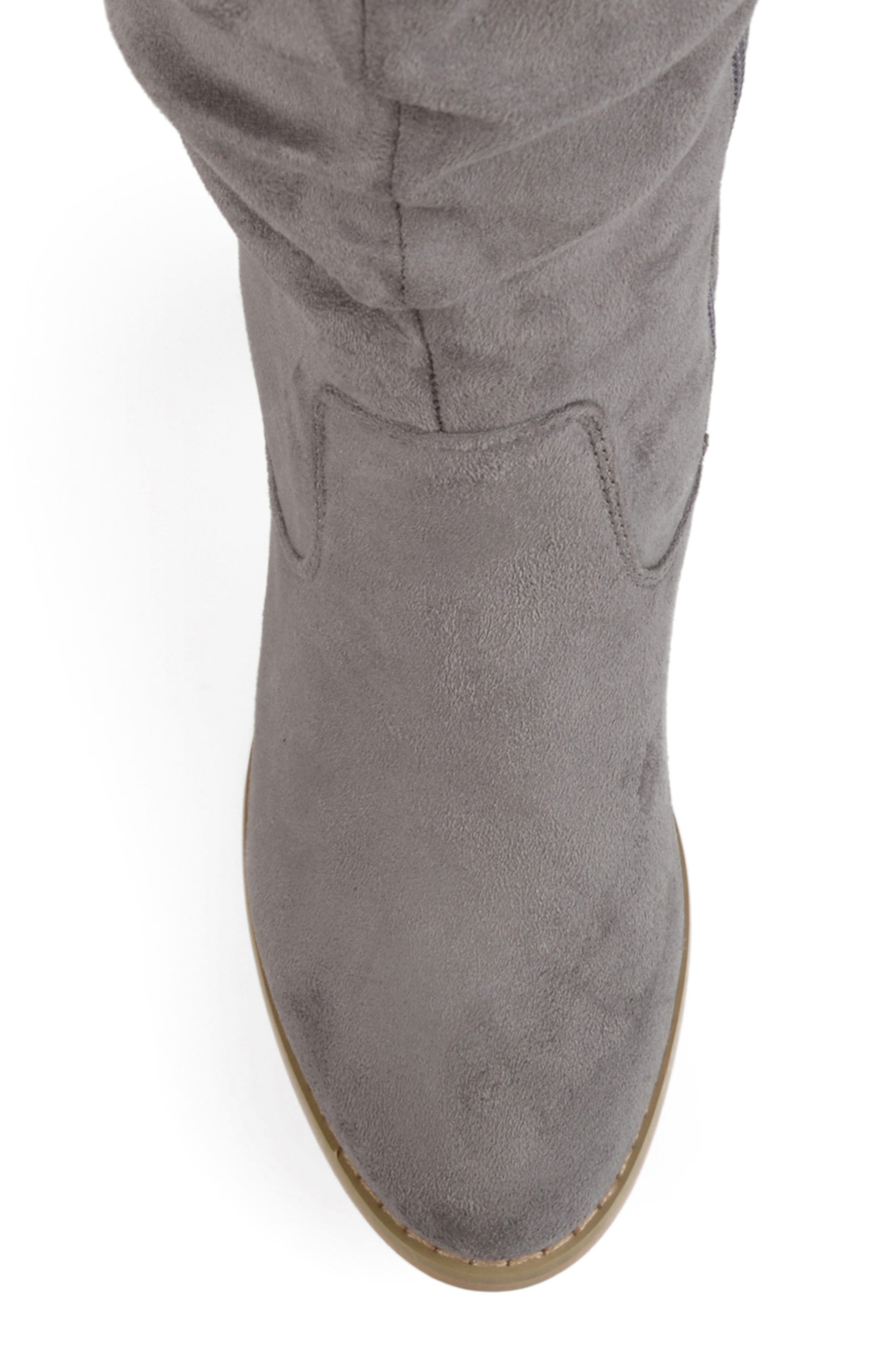 JOURNEE Kaison Ruched Tall Boot, Alternate, color, GREY