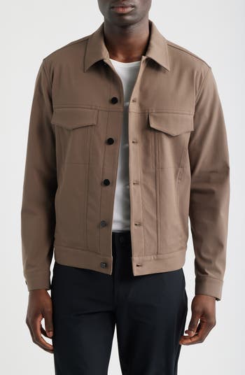 Theory River Trucker in Neoteric Twill Jacket | Nordstrom Theory River Trucker in Neoteric Twill Jacket | Nordstrom