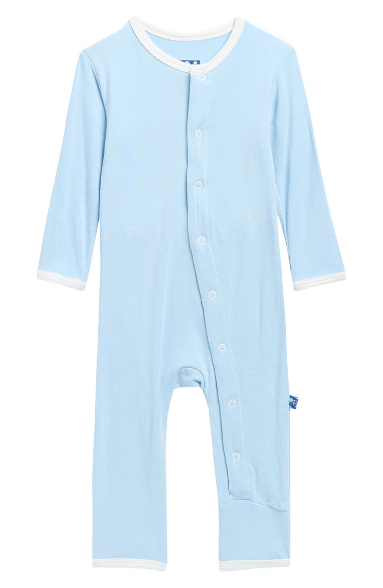 KicKee Pants I Heart Appliqué Zip Romper, Alternate, color, Pond I Love Grandma