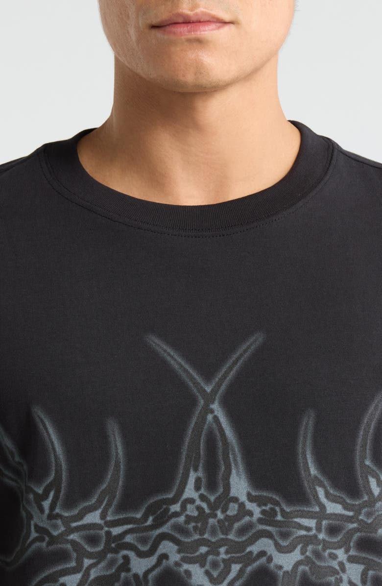 PacSun Metallic Cyber Cotton T-Shirt, Alternate, color, Black