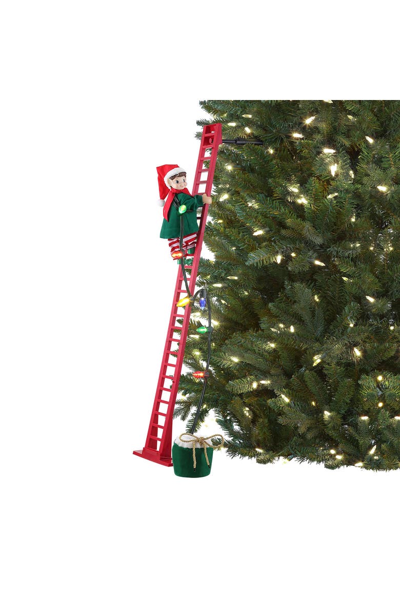 43 in. Animated Ladder Climbing Elf, Main, color, Multicolor