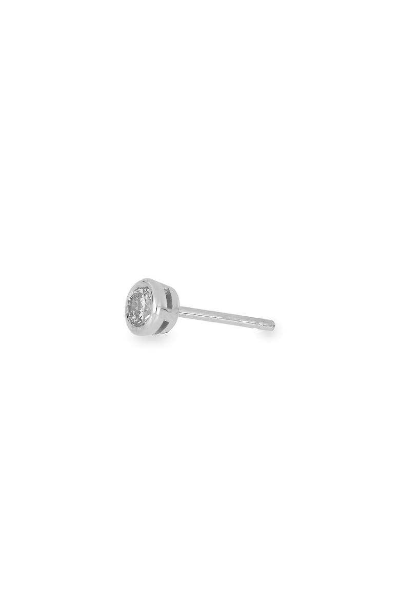 Bony Levy Bezel Diamond Single Stud Earring - 0.50 ctw., Main, color, 14K White Gold