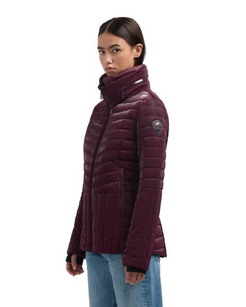 Pajar Aludra Channel Quilted Lightweight Puffer In Purple
