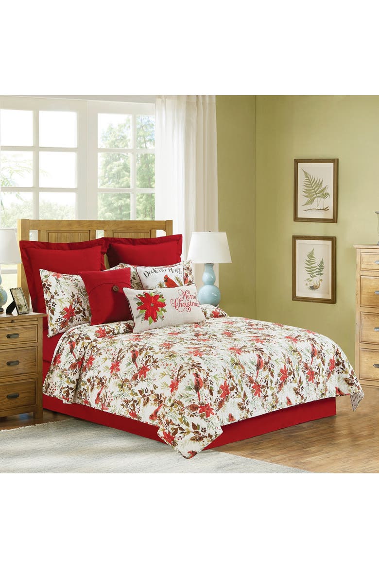 26" x 26" Solid Red Cotton Euro Sham - Machine Washable, Alternate, color, Red