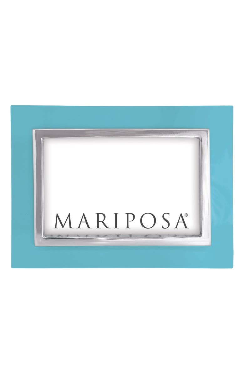Mariposa Bordered 4 x 6-Inch Picture Frame, Alternate, color, Teal