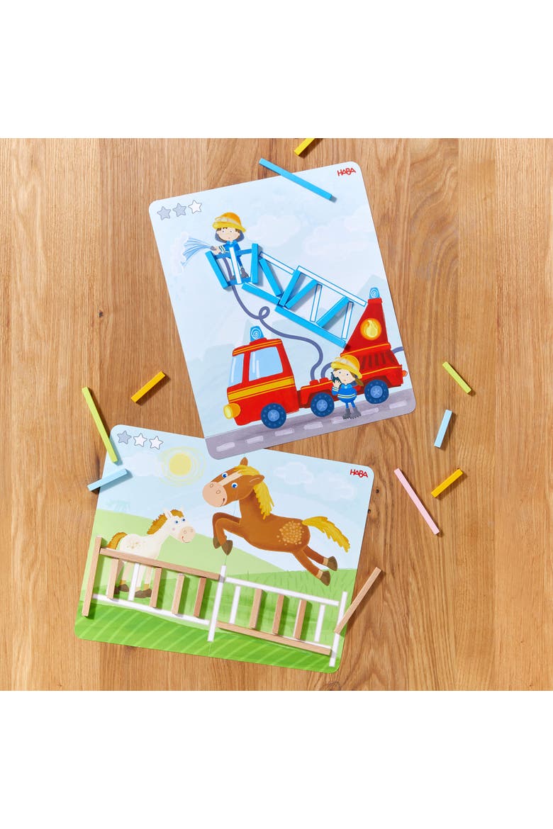 Stabix Wooden Arranging and Matching Game Montessori Toy, Alternate, color, Multi
