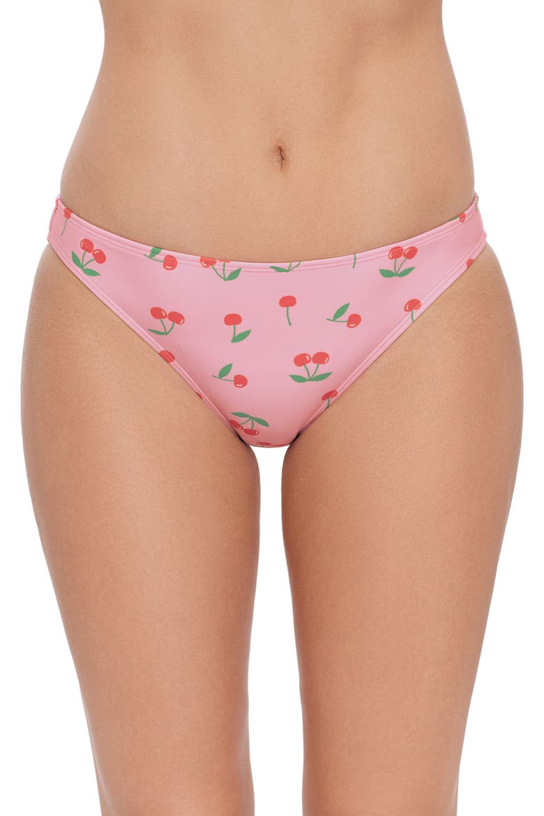 Cheeky Basic Hipster Bikini Bottom, Main, color, Very Cherry