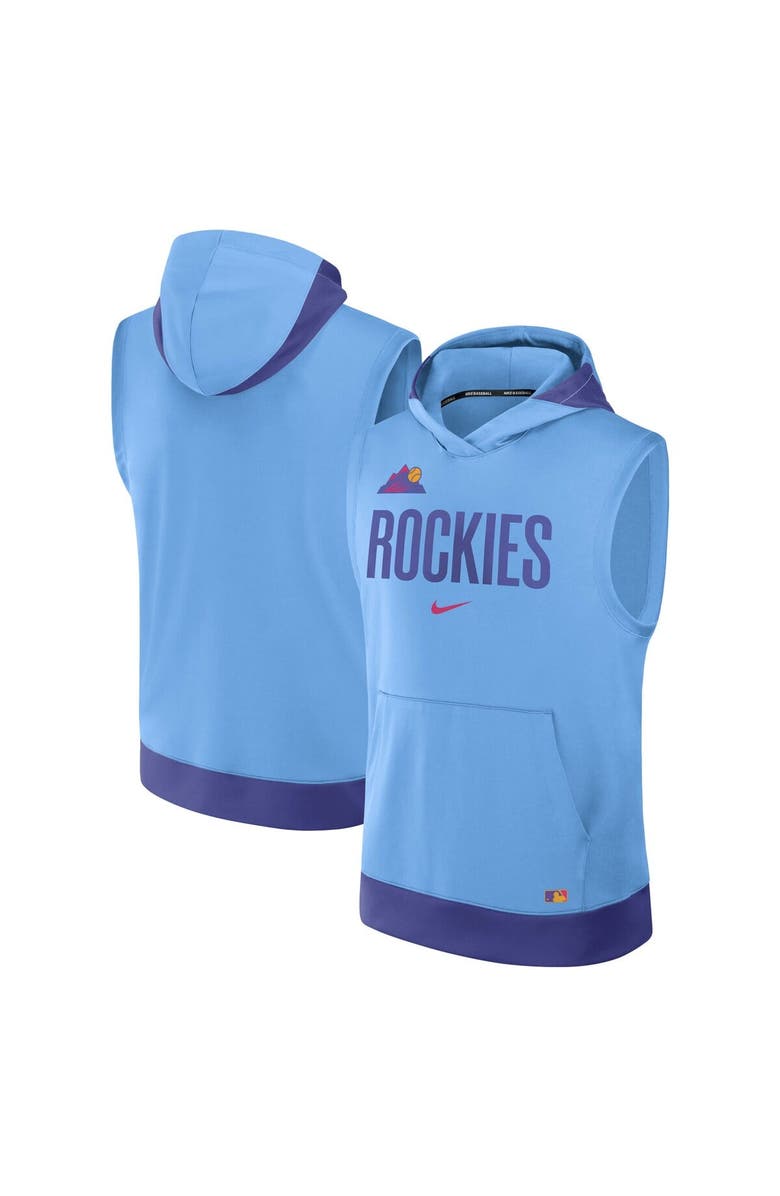 Nike Men's Nike  Light Blue Colorado Rockies 2025 City Connect Authentic Collection Sleeveless Performance Pullover Hoodie, Alternate, color, Light Blue