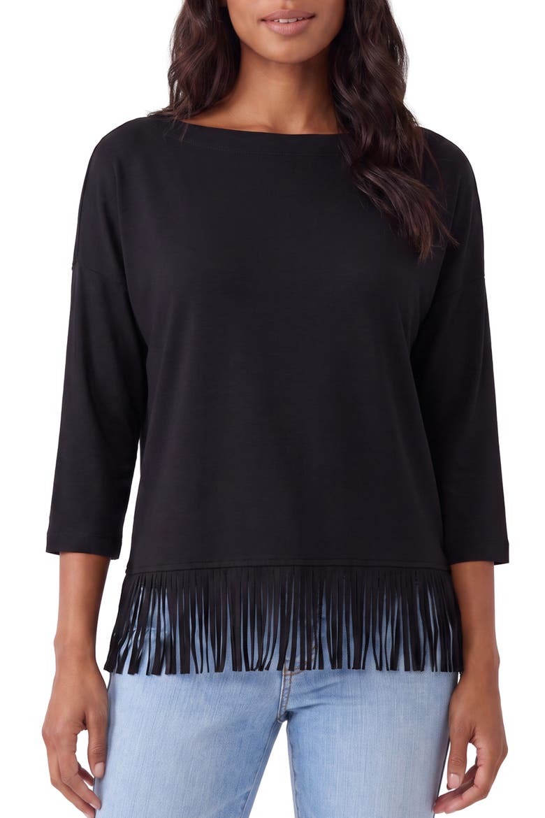 Fringe Top, Main, color, BLACK