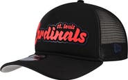 New Era Men's New Era Black St. Louis Cardinals Retro Bold A-Frame Trucker 9FORTY Adjustable Hat
