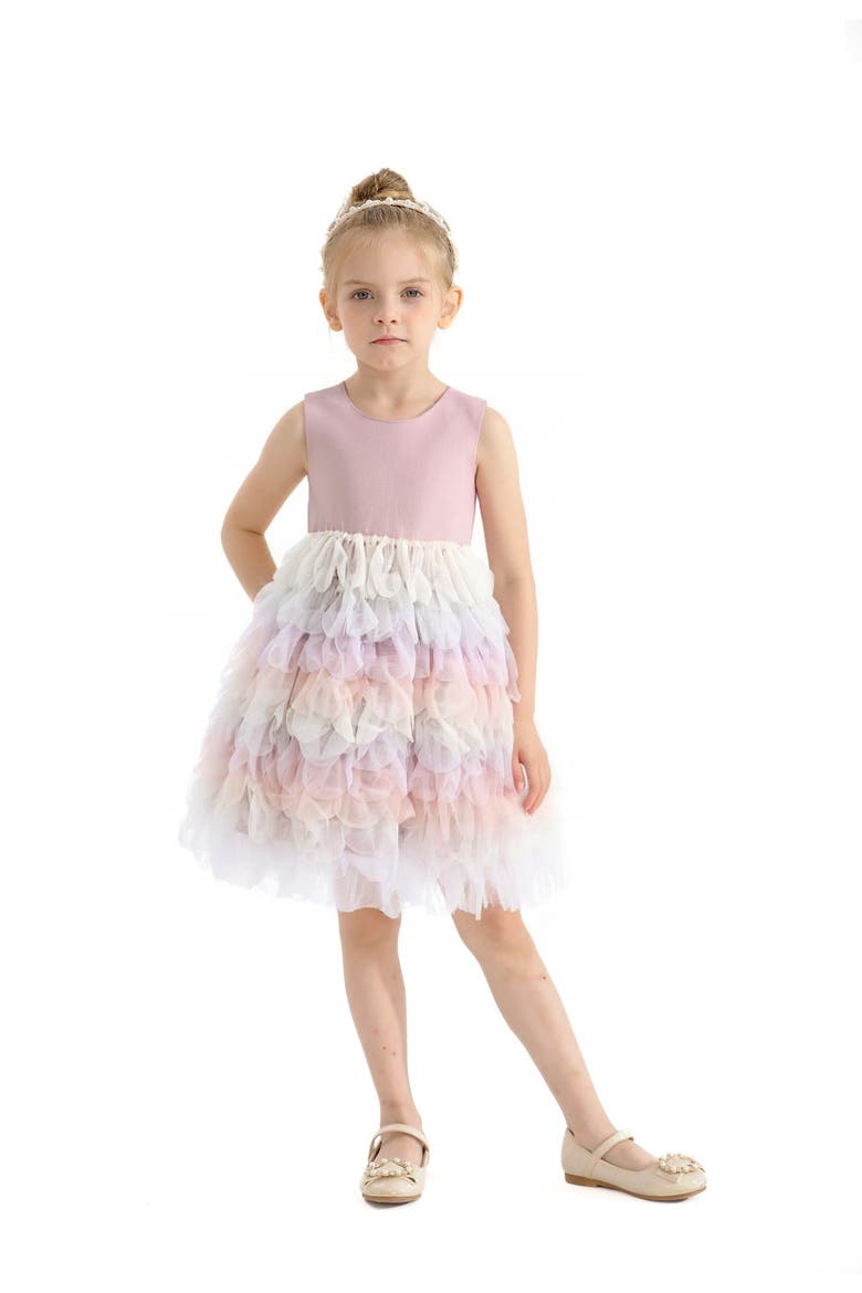 Multi Ruffle Layla Dress, Alternate, color, Purple