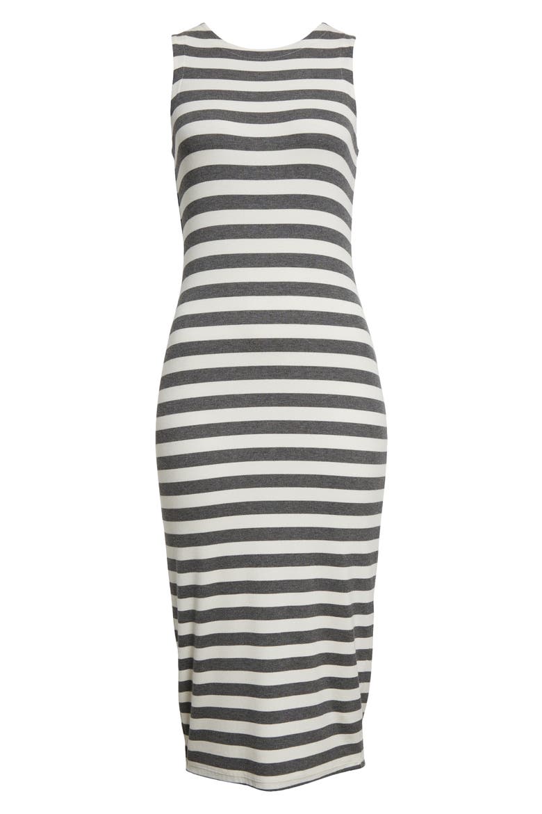 Stripe Racerback Midi Dress, Alternate, color, MARENGOWH
