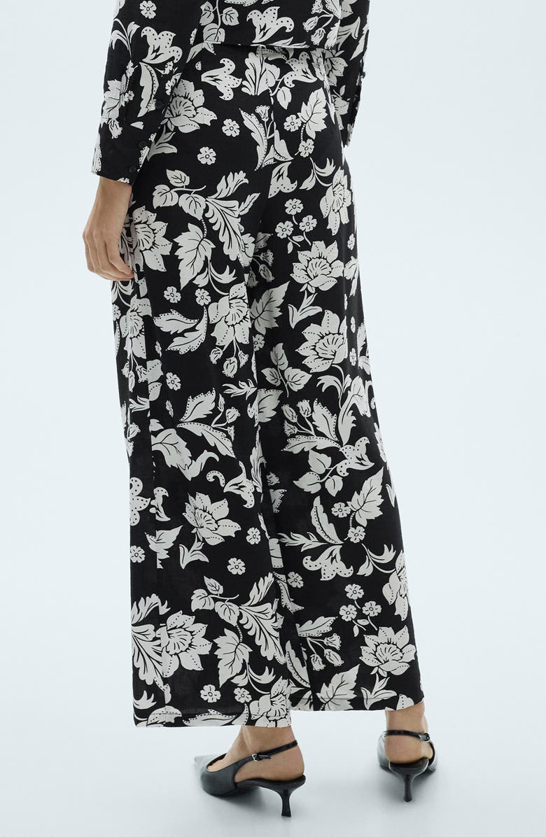 MANGO Floral Straight Leg Pants, Alternate, color,