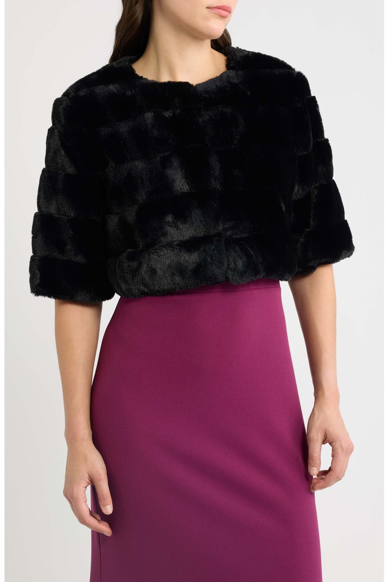 Furbie Faux Fur Jacket, Main, color, BLACK