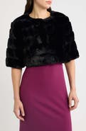 Eliza J Faux Fur Crop Jacket