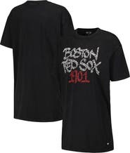 THE WILD COLLECTIVE Women's The Wild Collective Black Boston Red Sox T-Shirt Dress