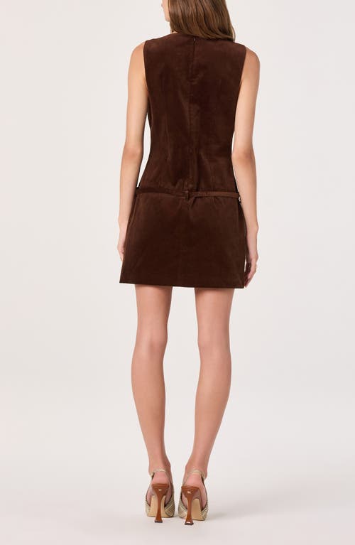 Astr The Label Sleeveless Corduroy Minidress In Burgundy