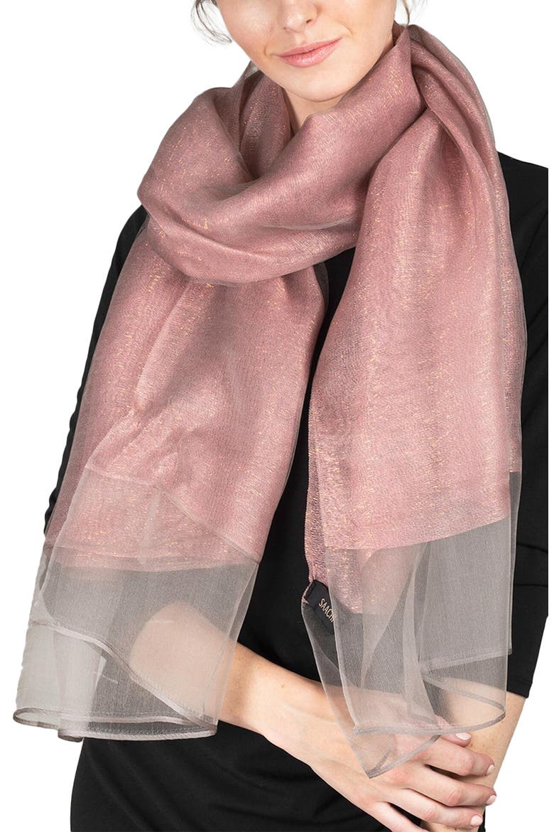Shimmer Scarf, Main, color, PINK