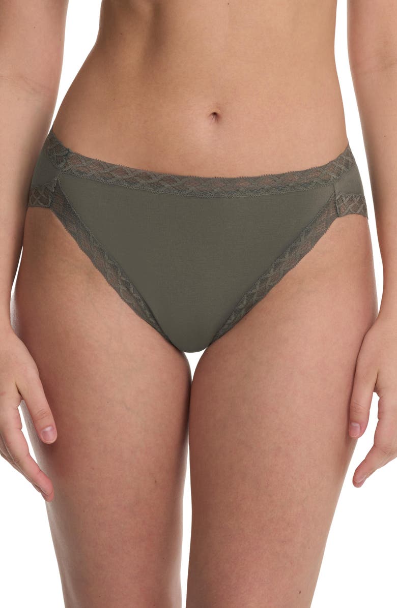 Natori Bliss Cotton French Cut Brief 2-Pack, Alternate, color, Flint/Royal Fig