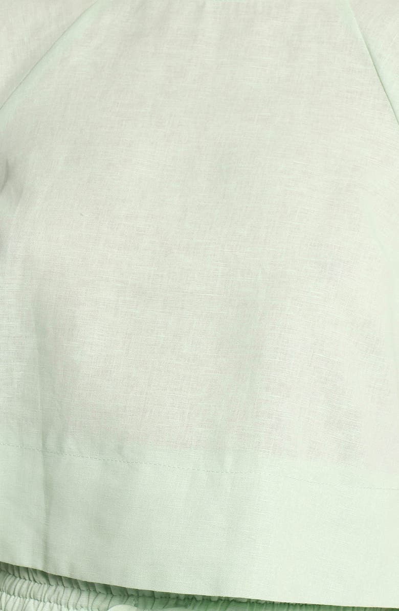 Petal & Pup Chelsey Linen Blend Shirt & Shorts Set, Alternate, color, Sage