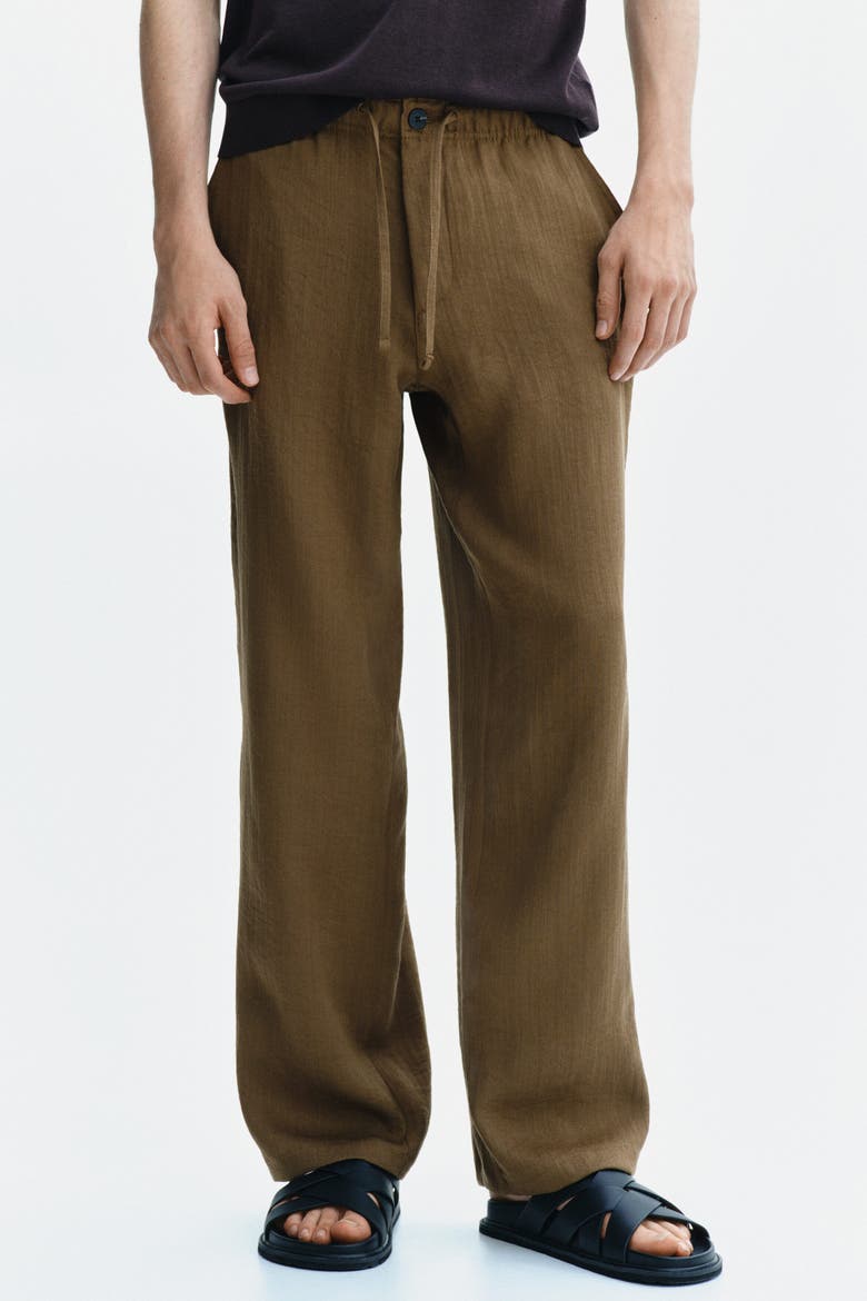 Relaxed Fit Trousers, Alternate, color, Dark khaki green
