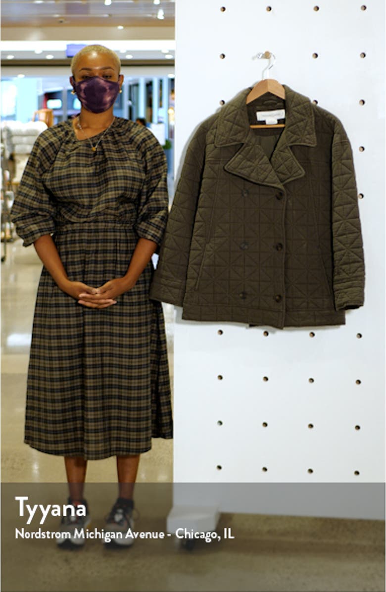 Double Breasted Diamond Quilted Cotton Jacket, sales video thumbnail