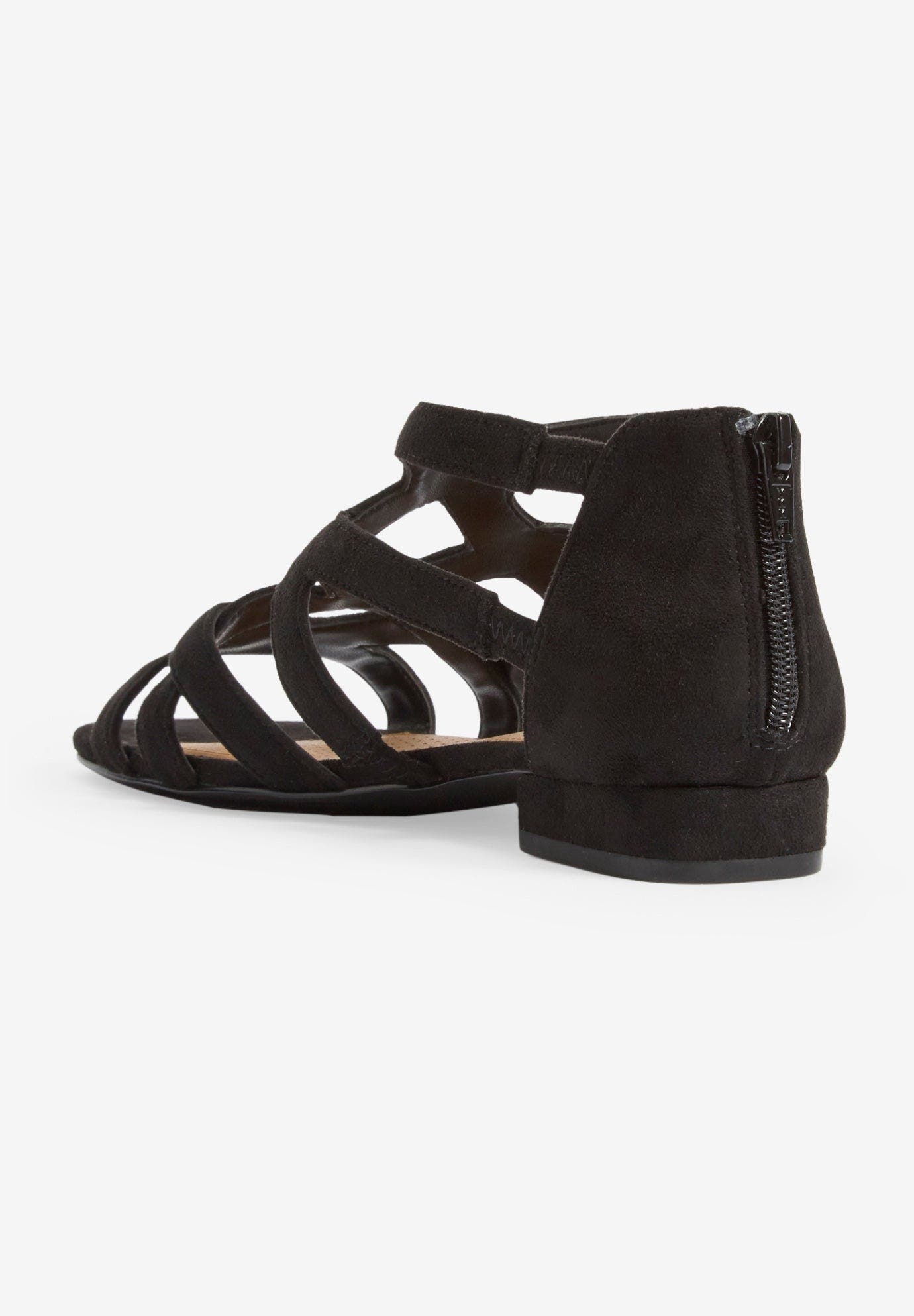 Comfortview The Lana Sandal, Alternate, color, Black