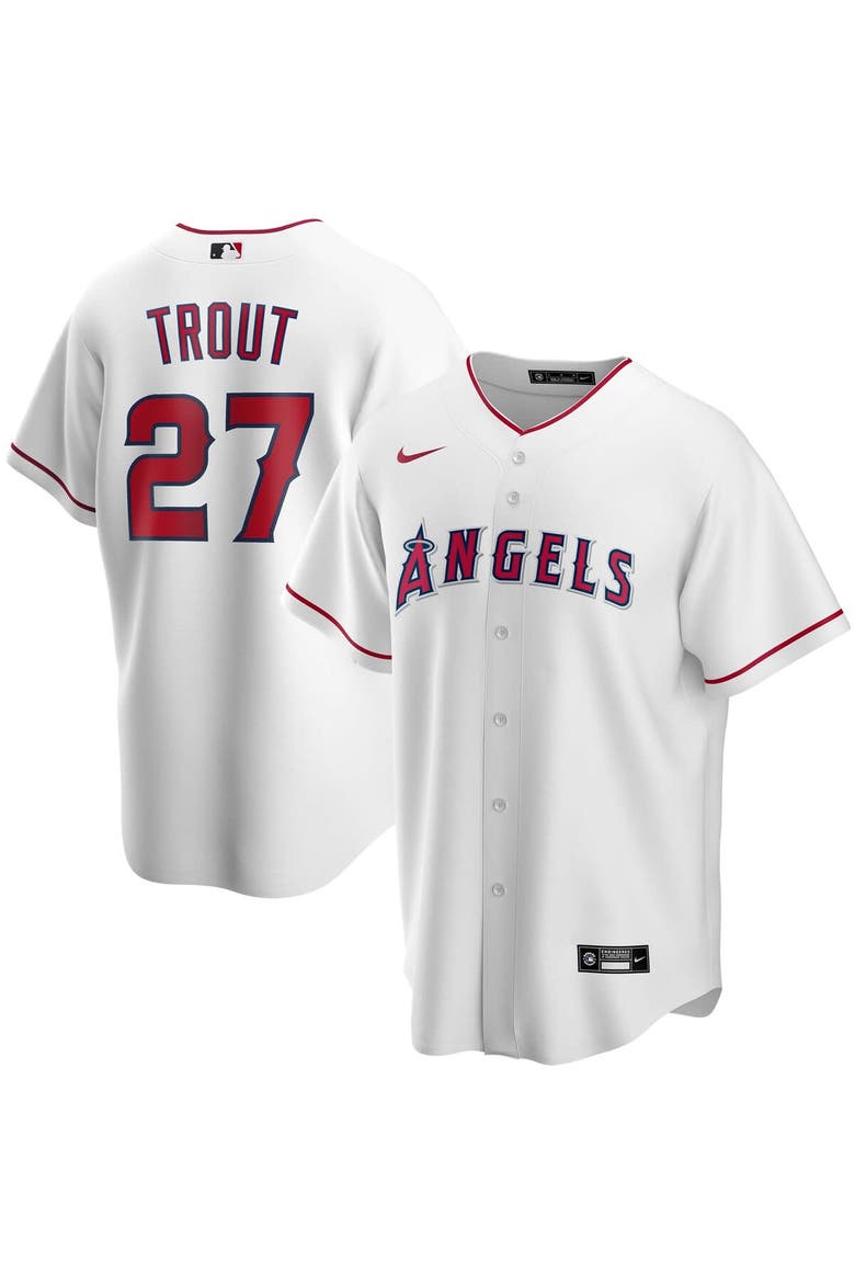 Youth Nike Mike Trout White Los Angeles Angels Alternate Replica Player Jersey, Main, color, White