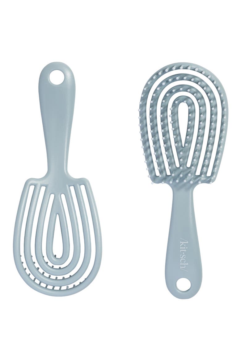 Mini Detangling Flexi Brush, Alternate, color, HAZE BLUE