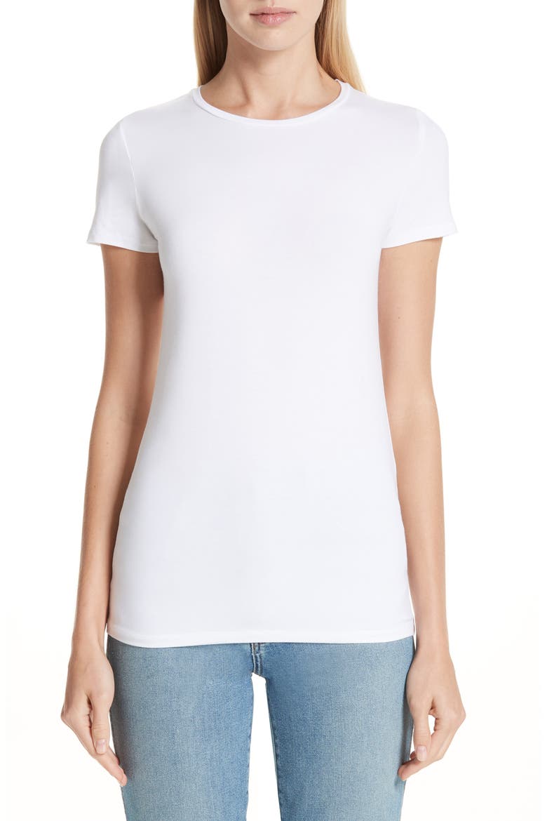 Majestic Knit Tee, Main, color, BLANCA