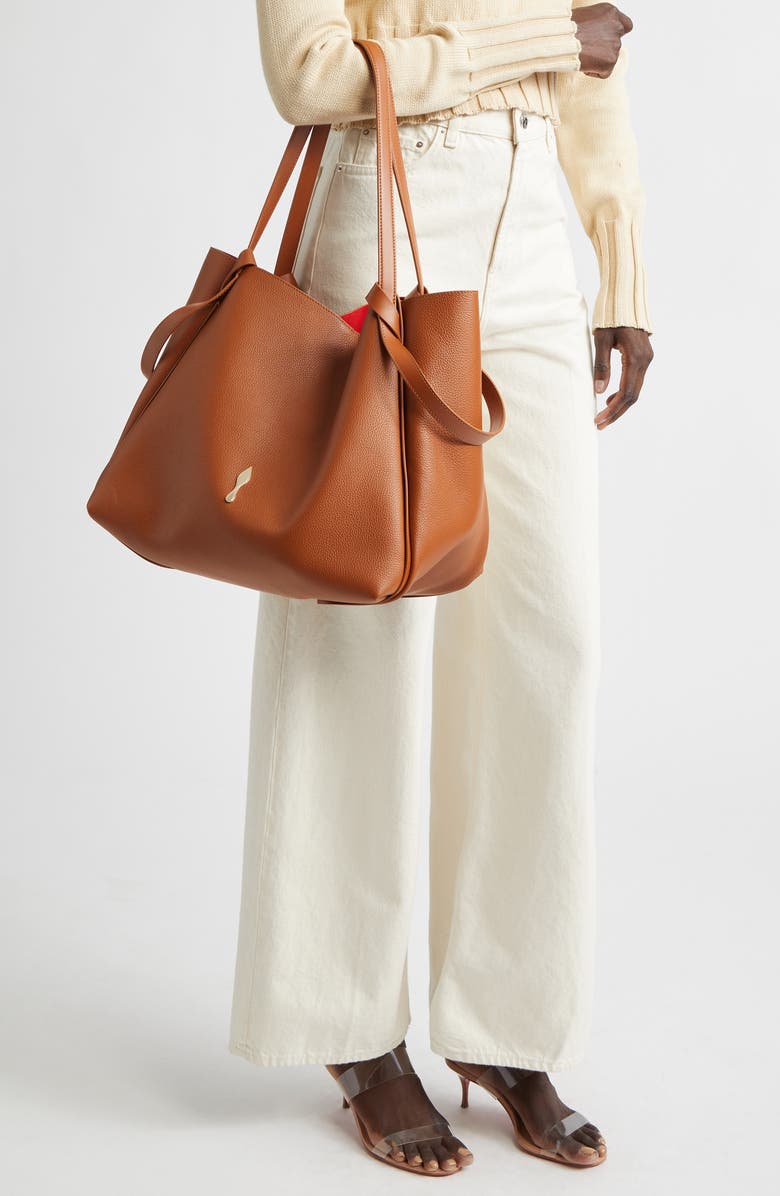 Christian Louboutin Large Bettina Leather Tote, Alternate, color, Bg71 Cuoio