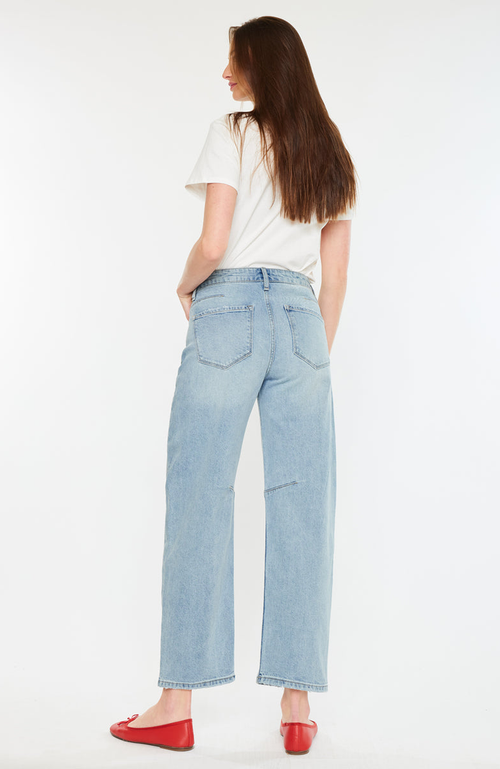 Kancan Isla High Rise Horseshoe Jeans In White