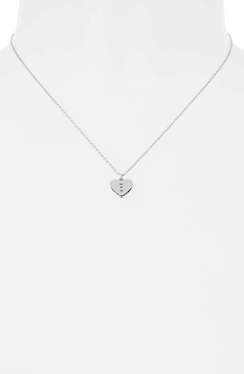 Kate Spade New York initial here pendant necklace, Alternate, color, Silver - E