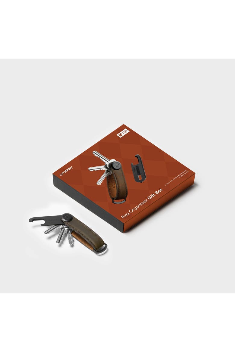 CrazyHorse Key Organiser + Multitool v2 Set, Alternate, color, Oak Brown