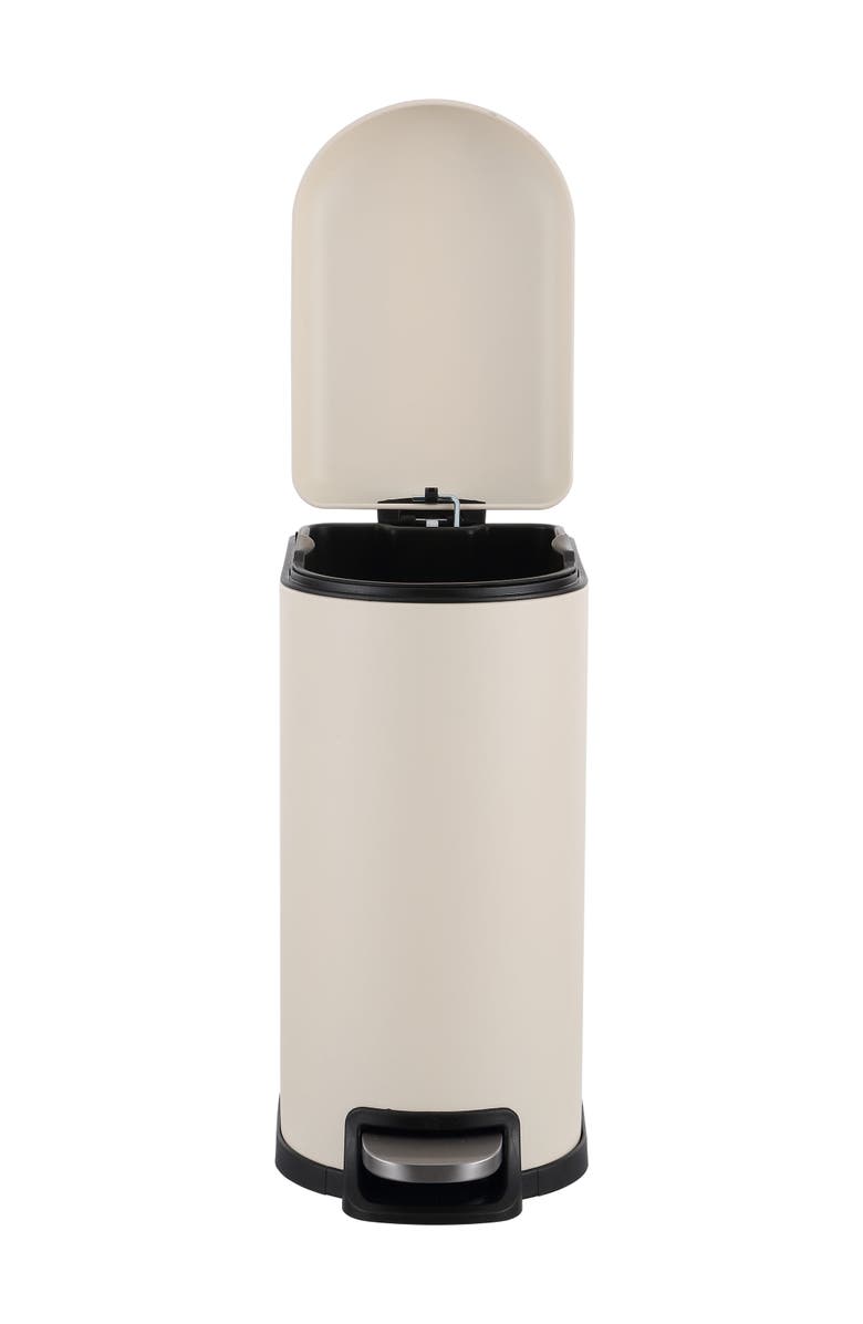 HAPPIMESS Roland Mini 2.6-Gallon Step-Open Trash Can, Alternate, color, Limestone Beige