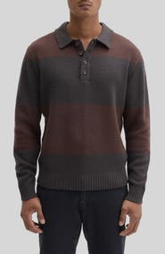Robert Barakett Sylvestro Long Sleeve Polo Sweater