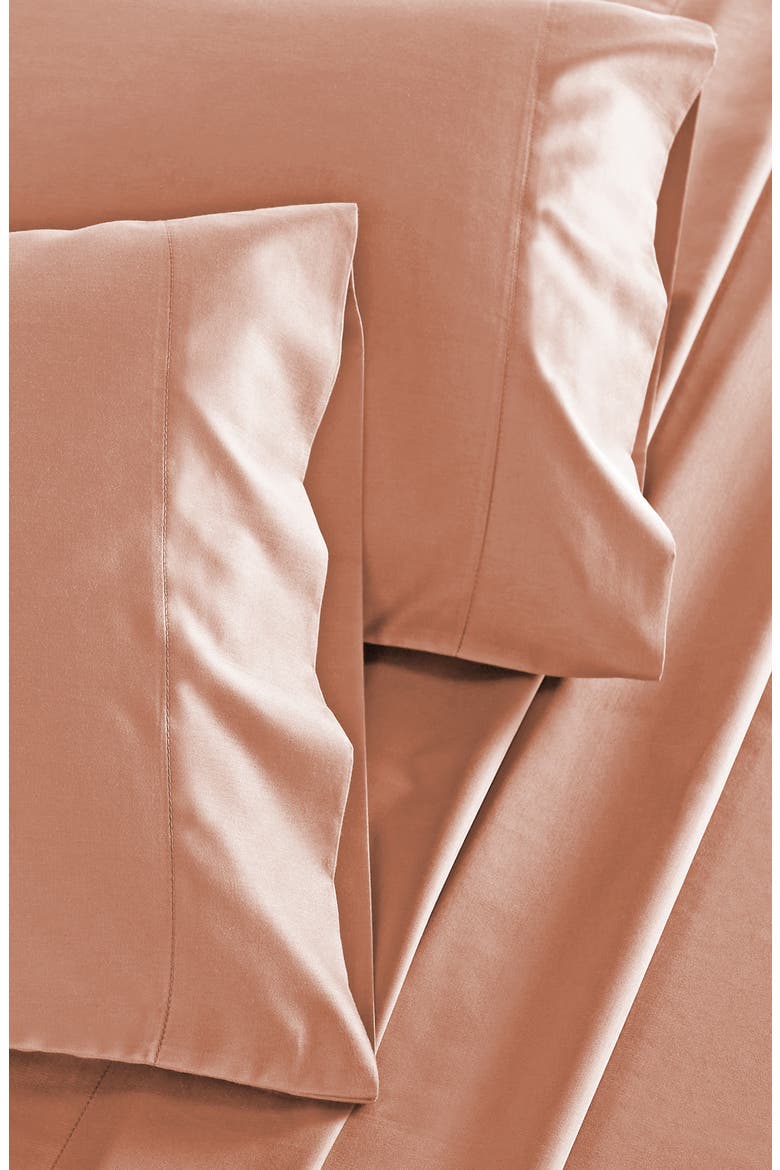 Grand Indulgence 1000 Thread Count 100% Cotton Sateen Sheet Set, Alternate, color, Fresh Clay