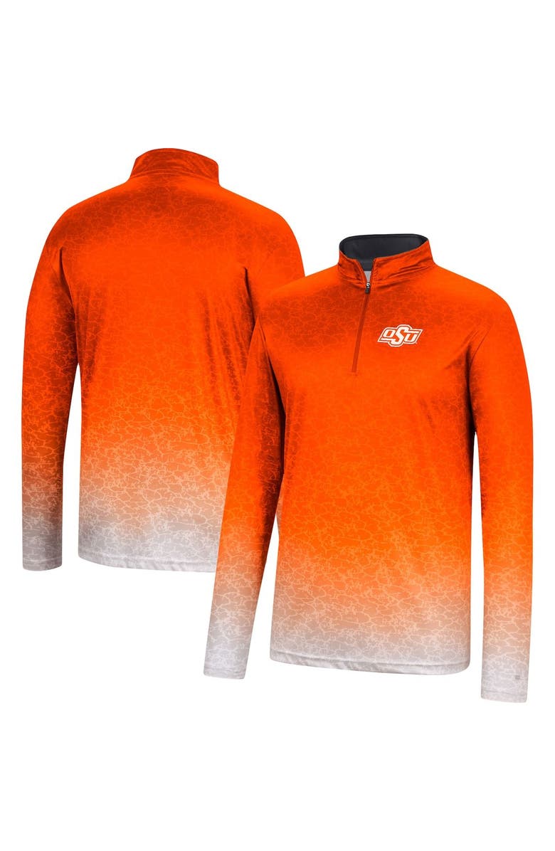COLOSSEUM Men's Colosseum Orange Oklahoma State Cowboys Walter Quarter-Zip Windshirt, Alternate, color,