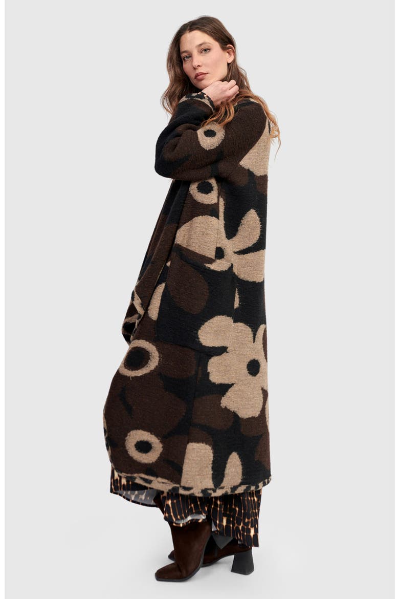 Jamboree Cozy Draped Coat, Alternate, color, Floral