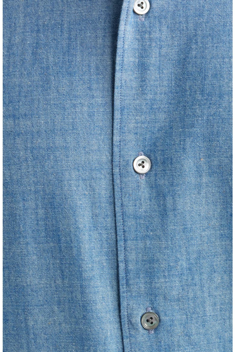 Bassano Chambray Button-Up Shirt, Alternate, color, MEDIUM BLUE