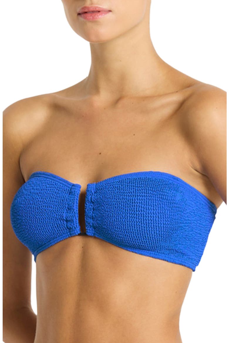 Blake U-Bar Bandeau Bikini Top, Alternate, color, COBALT RECYCLED