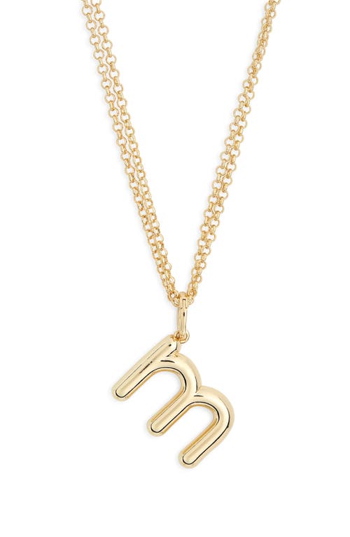 Leith Lowercase Initial Bubble Pendant Necklace In Gold