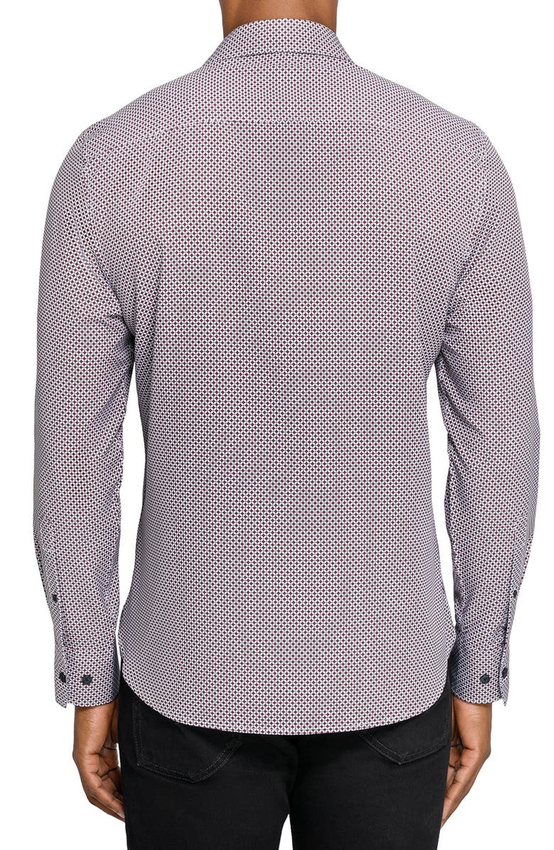 CONSTRUCT Geo Woven Long Sleeve Basic, Alternate, color, White/Red