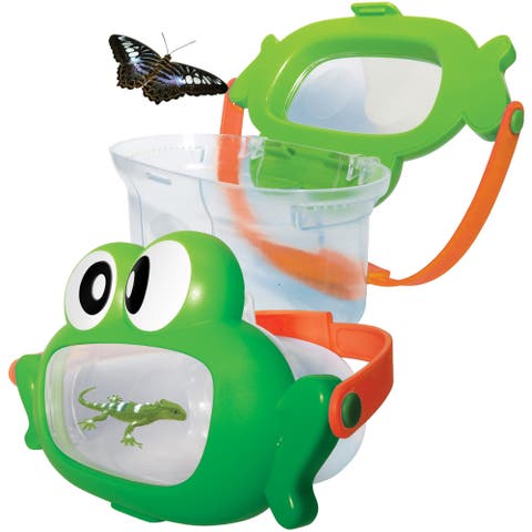 Critter Box, Frog Lid Insect Catcher with Magnified Windows Kids 3+