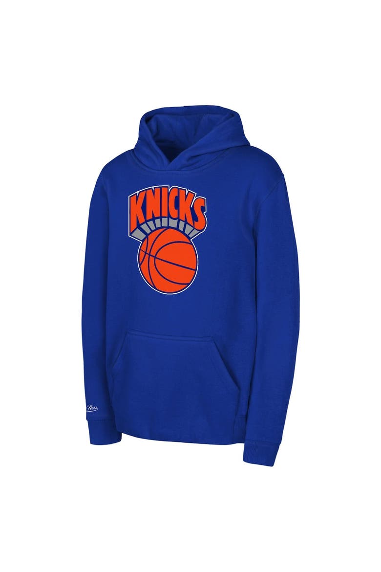 Toddler Mitchell & Ness Blue New York Knicks Retro Logo Pullover Hoodie, Main, color, Blue