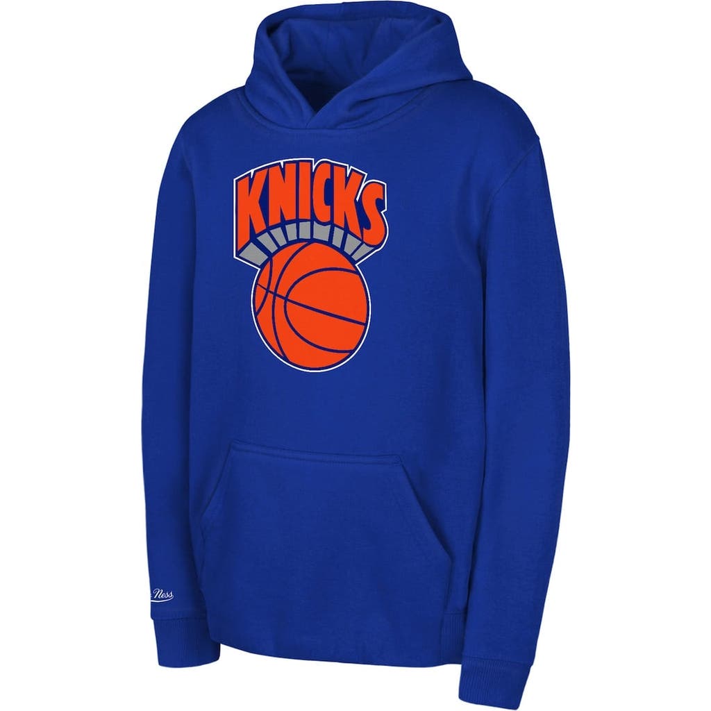 Mitchell & Ness Kids' Toddler Blue New York Knicks Retro Logo Pullover Hoodie
